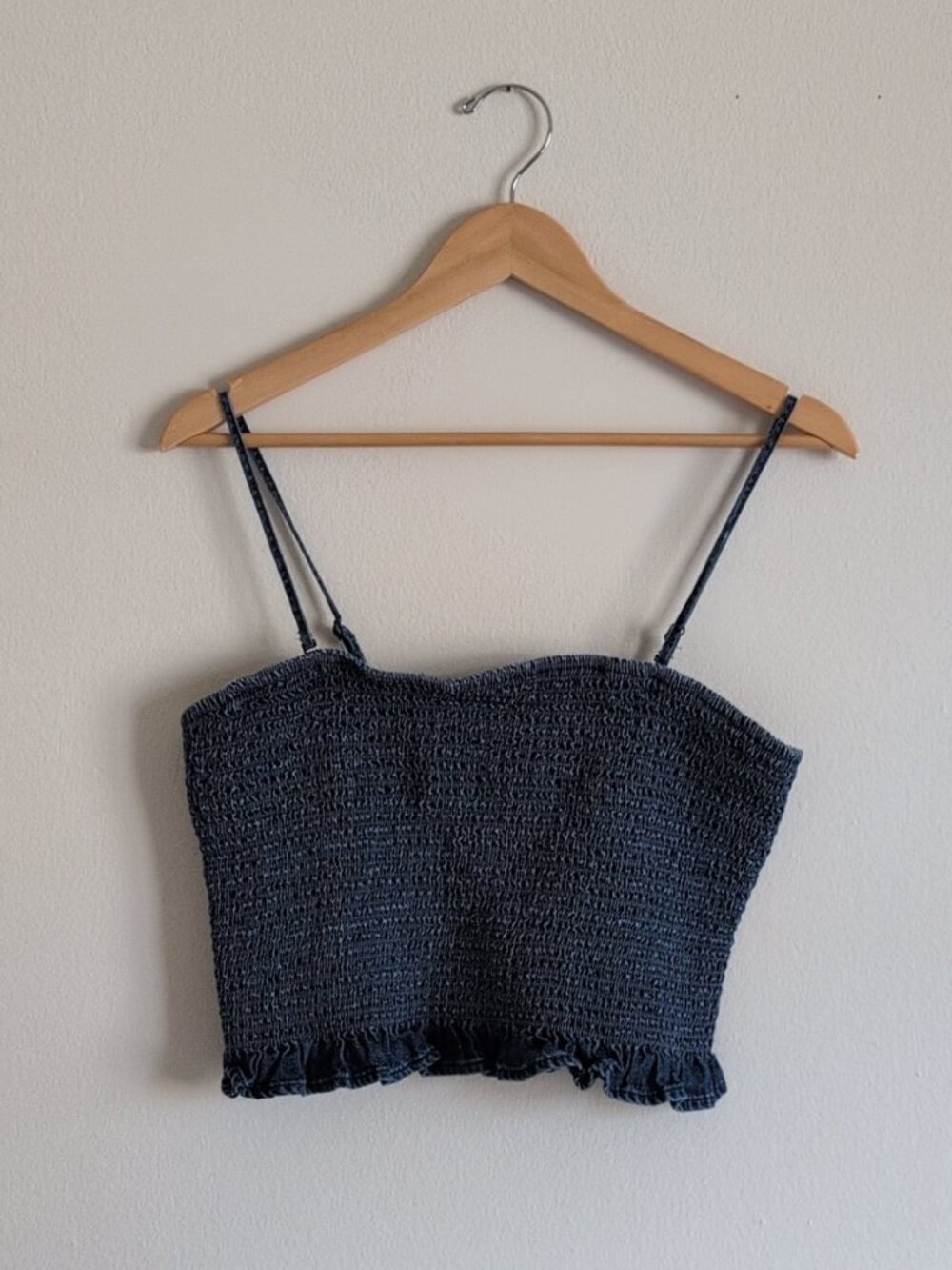 American Eagle Embroidered Smocked Tube Top